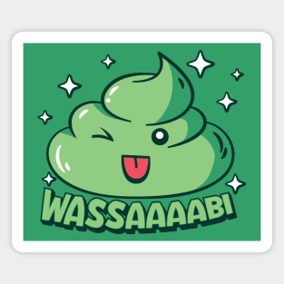 Cute Kawaii Wasabi Wassup Funny Magnet